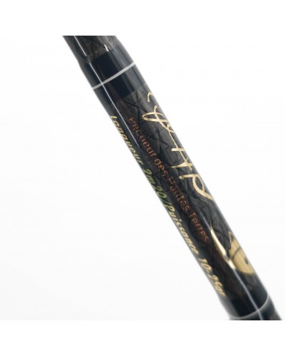 Ligatures-noires-liseres-blancs-canne-luxe-peche