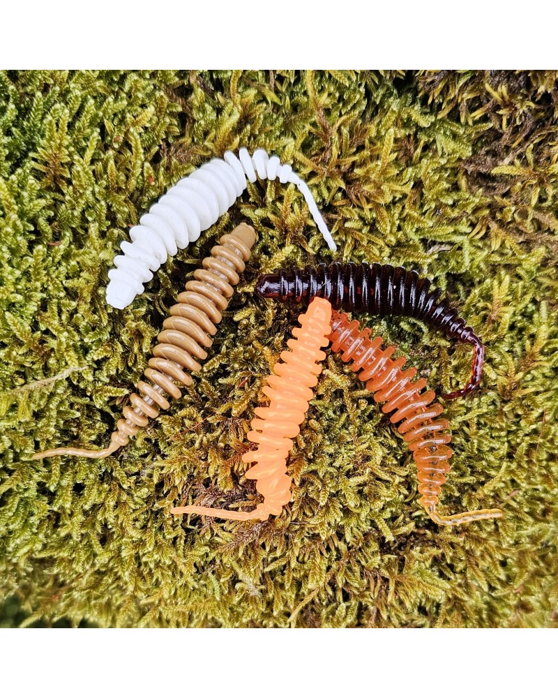 Blister-de-6-leurres-souples-Bloody-Worms-60mm-Trwitalure - Fabrication-artisanale-française.
