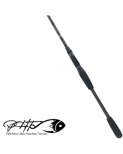 Poignée en mousse EVA noire de 32cm avec porte-moulinet Fuji sur canne Sharpshooting Pêcheur des Hautes Terres
