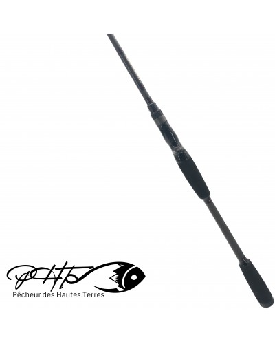 Poignée en mousse EVA noire de 32cm avec porte-moulinet Fuji sur canne Sharpshooting Pêcheur des Hautes Terres