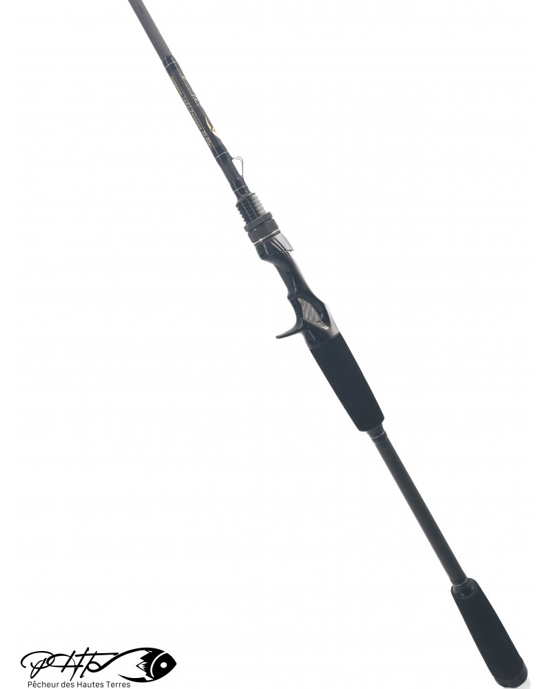 Canne verticale pélagique 30-80g, ligatures noires et liseré argent